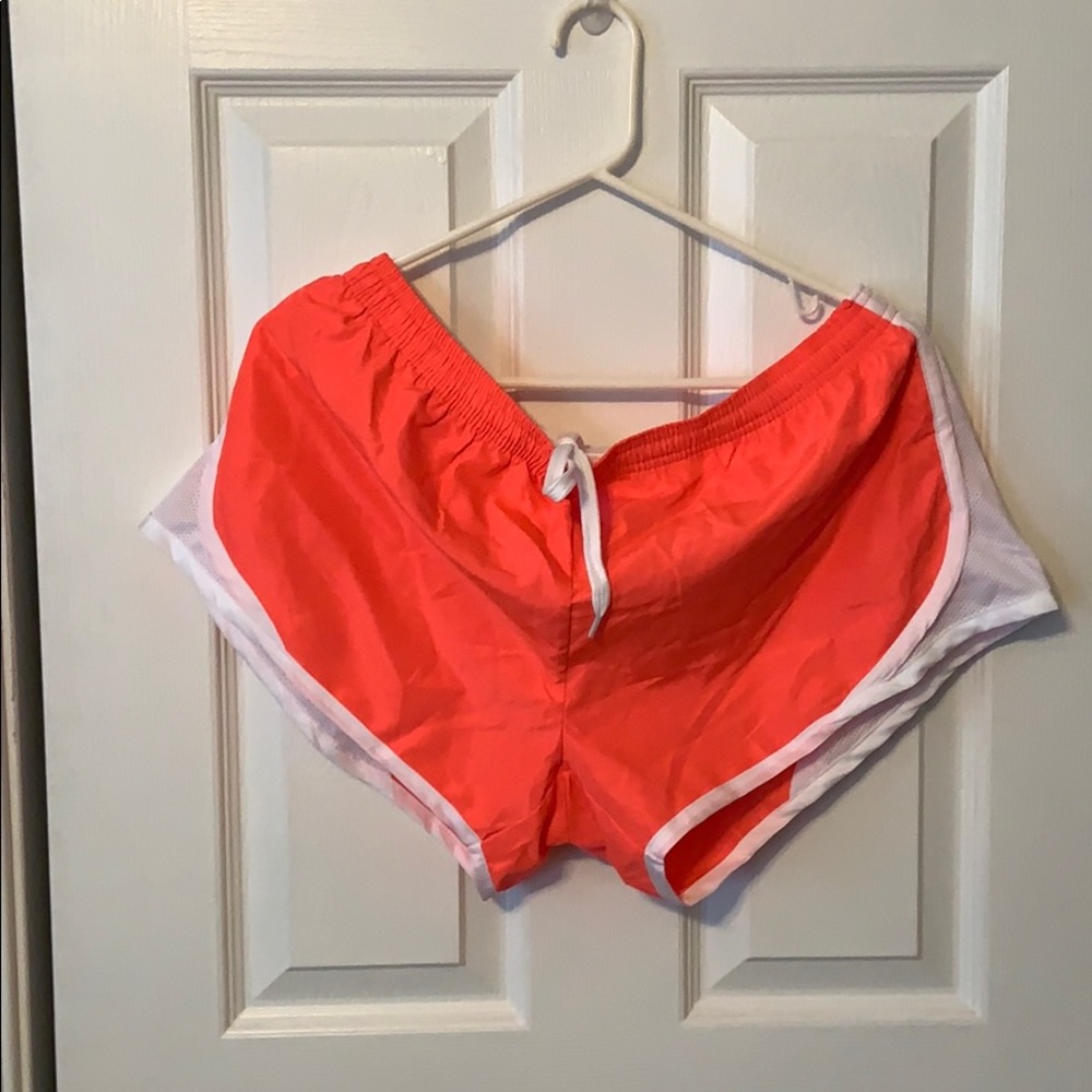 Neon orange shorts